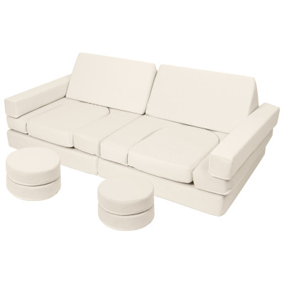 Modulare Kindersofa und Großbausteine-Set 2-in-1 + Lenkrad